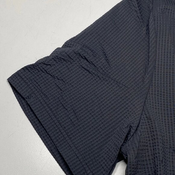 NEW CALA  1789 Vasco Trieste Embossed Fabric Breathable Polo Shirt Black Size L - Picture 3 of 8